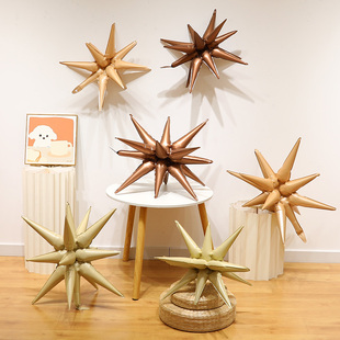 连体爆炸星气球生日派对装饰布置铝膜气球KTV迪斯科夜店开业网红