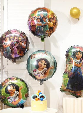 魔法满屋encanto气球铝膜卡通女孩生日装扮庆生活动场景布置外贸