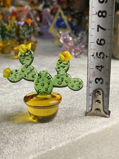 淄博博山陶瓷琉璃大观园创意手工琉璃仙人掌盆栽桌面摆件植物多肉