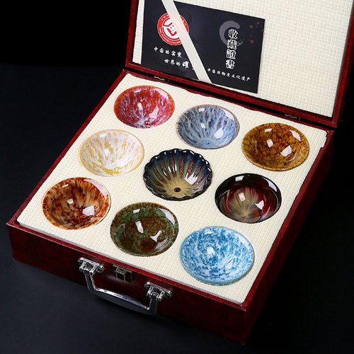 淄博博山陶瓷琉璃大观园高端品茗杯主人杯茶杯礼盒装高档商务礼品