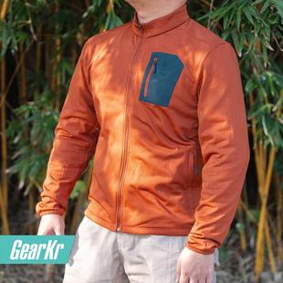 隐者山之道户外徒步登山休闲青雀立领抓绒衣