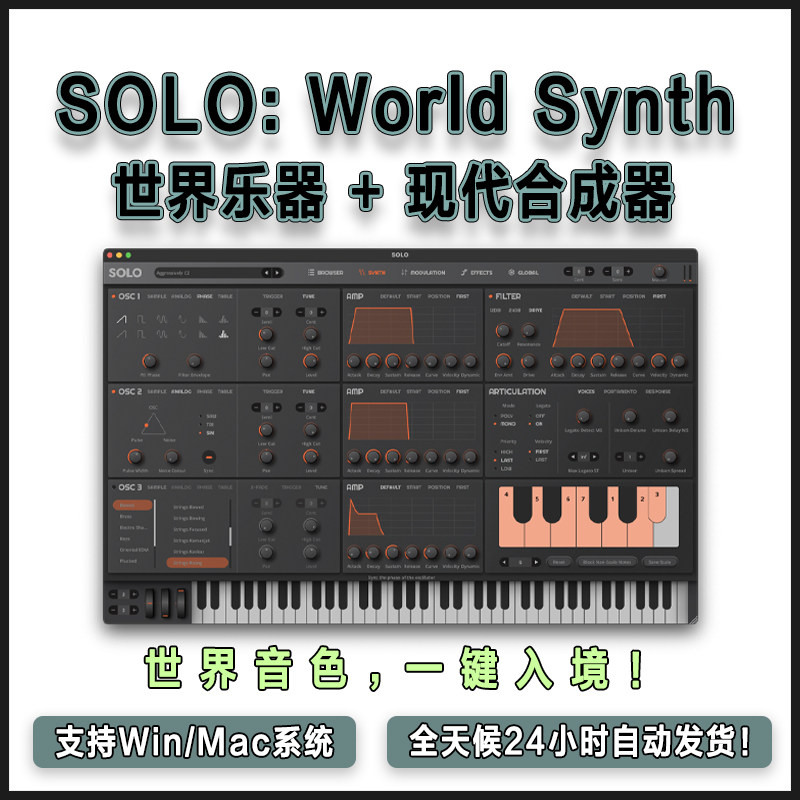 SOLO 3 世界民族乐器现代合成器中东北非南亚东亚音色全套拓展包