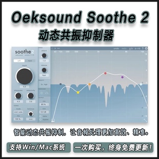 Oeksound Soothe 2 智能多频段动态共振抑制器去毛刺效果混音插件