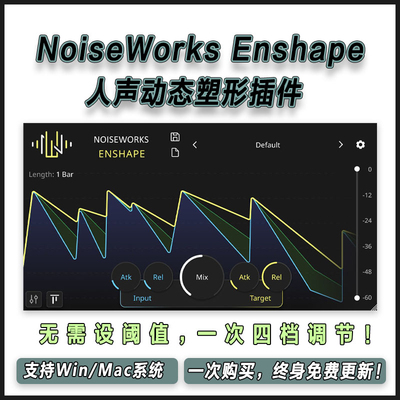 NoiseWorks Enshape 人声动态塑形压缩自动增益效果器混音插件