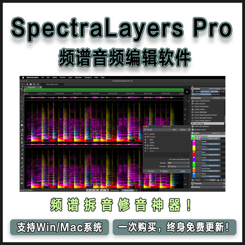 SpectraLayers Pro 12 11 10光谱层频谱音频编辑人声伴奏乐器分离