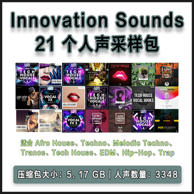 Innovation Sounds - 21 个人声采样包合集适合多种电子音乐风格