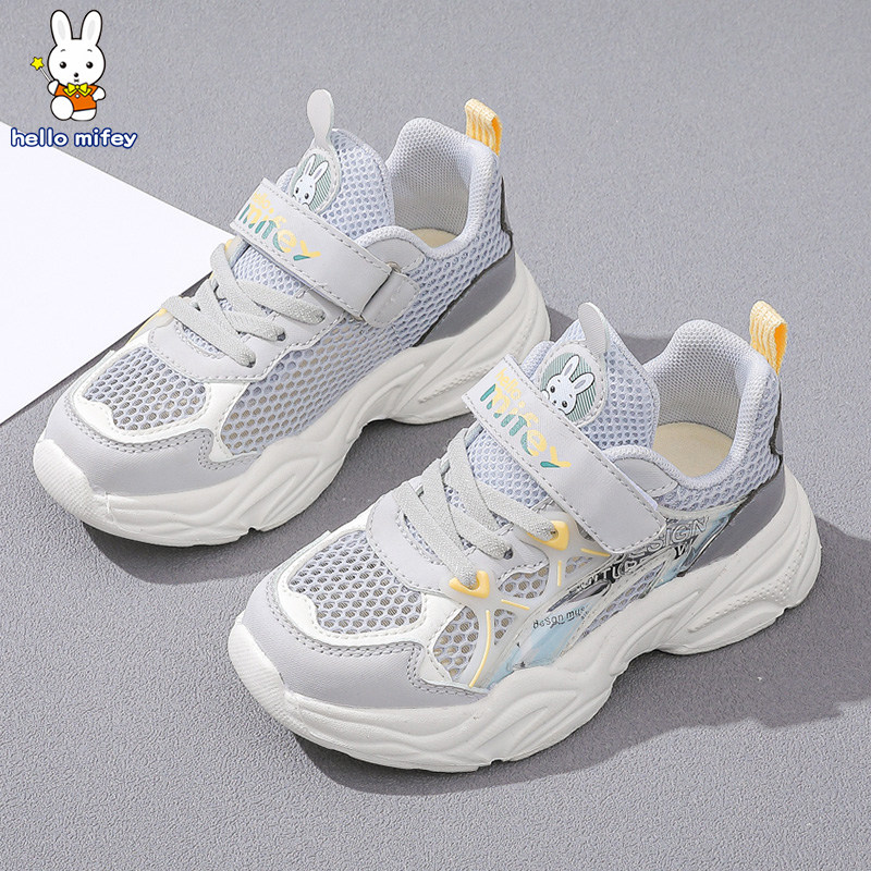 小兔米菲童鞋宝宝鞋子儿童透气单网鞋男童镂空网眼运动鞋小童凉鞋