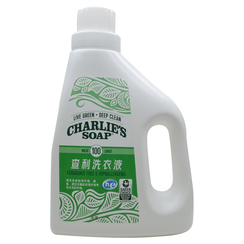 查利瓶去污无香天然低敏洗衣液