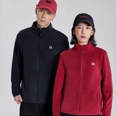 云感绒男女士拉链开衫立领外套