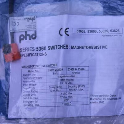 议价PHD磁阻接近开关53626-1 53626-1-02可维修