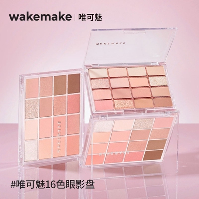 韩国WAKEMAKE16色眼影盘淡妆