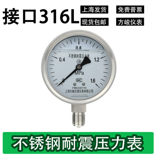 不锈钢耐震压力表YBN-100