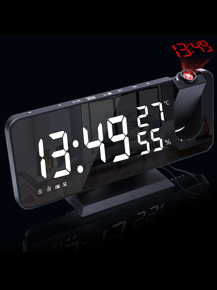 TIBANG 다기능 충전식 기숙사 알람 시계 학생 창조적 인 간단한 알람 시계 침실 머리맡 데스크탑 기숙사 스마트 알람 시계 음소거 인터넷 연예인 전자 알람 시계 휴대용
