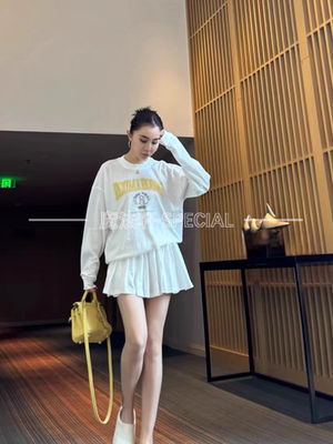 洋气修闲两件套夏季字母长袖防晒