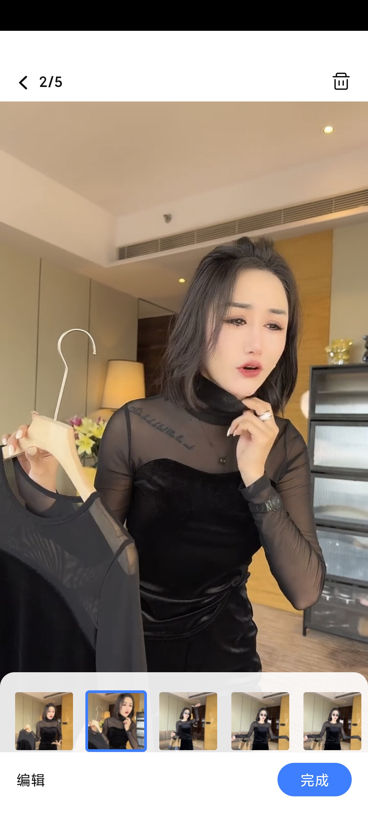 半高领网纱拼接丝绒长袖T恤女2T恤