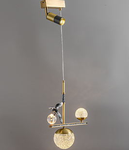 极简床头吊线小吊灯单个现代简约风长线卧室主卧床头柜掉线氛围灯