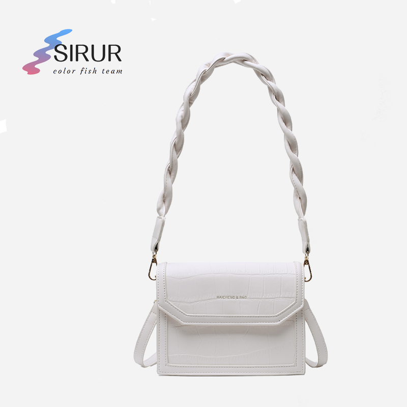 SIRUR法国气质小众女包包2020新款潮简约宽带单肩斜挎包ins小方包