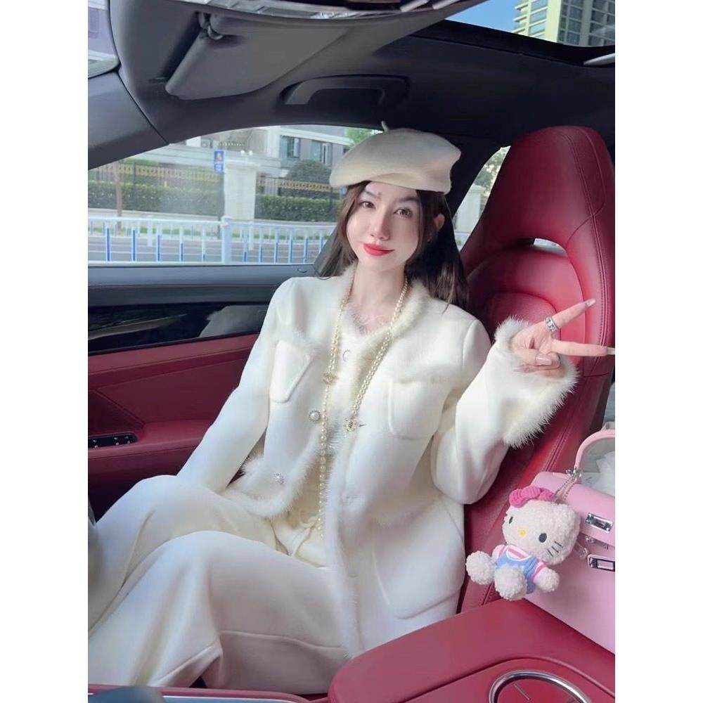 今年流行爆款高级感欧货漂亮时尚小香风毛呢外套阔腿裤套装女秋冬,女装/女士精品,时尚套装,淘宝优惠券,粉丝福利购,淘宝优惠卷