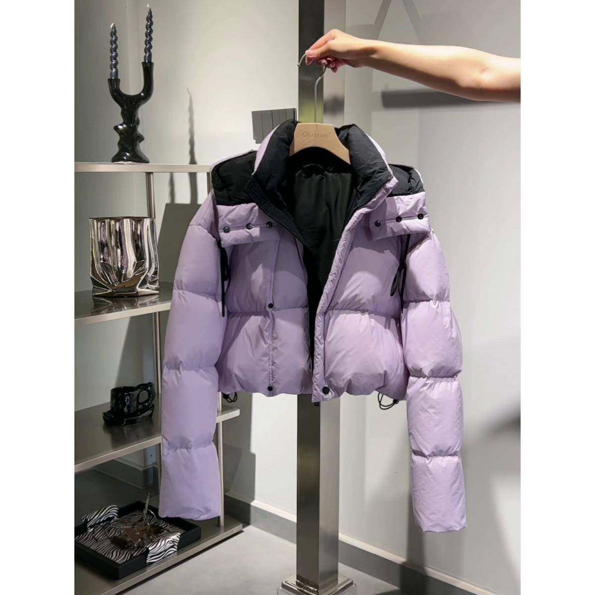 女2025冬季新款韩版设计感纯色百搭面包服加厚短外套高腰显瘦棉服,女装/女士精品,短外套,淘宝优惠券,粉丝福利购,淘宝优惠卷