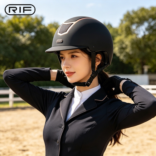 RIF男女儿童马术头盔马术防护头盔马术训练比赛头盔安全透气