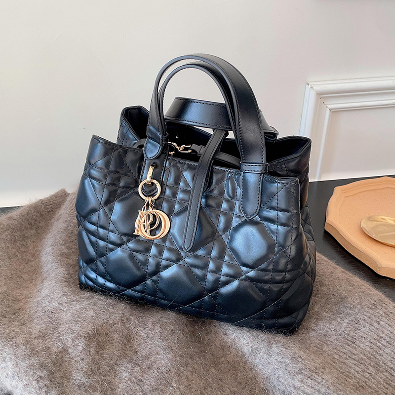 菱格戴妃包大容量托特包