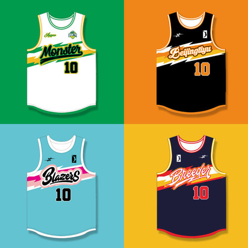 美式套装数码全身印篮球服定制