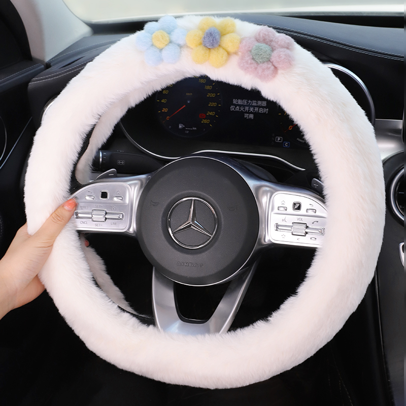 冬季毛绒简约汽车车把套