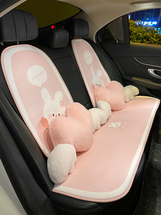 新款汽车坐垫冬季毛绒卡通座椅套主驾驶可爱透气座垫四季通用女士