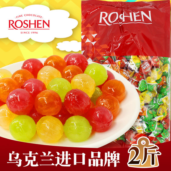 ROSHEN 如胜 水果夹心硬糖 1000g 优惠券折后￥15.9包邮（￥35.9-20）