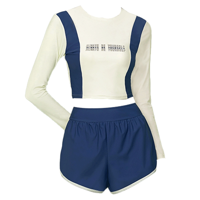 昊之浪女分体泳衣保守长袖显瘦