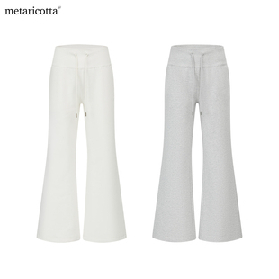 Metaricotta 秋冬直筒加绒卫裤休闲直筒阔腿裤