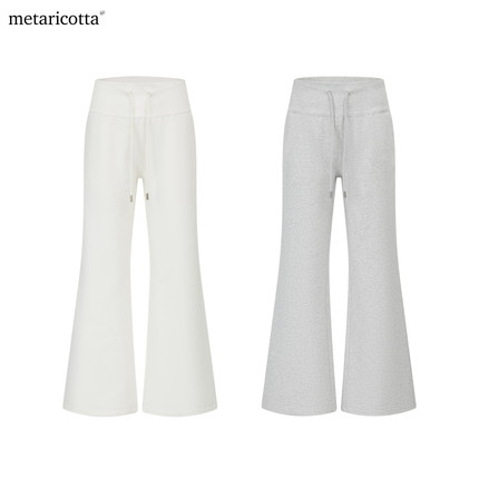 Metaricotta 秋冬直筒加绒卫裤休闲直筒阔腿裤