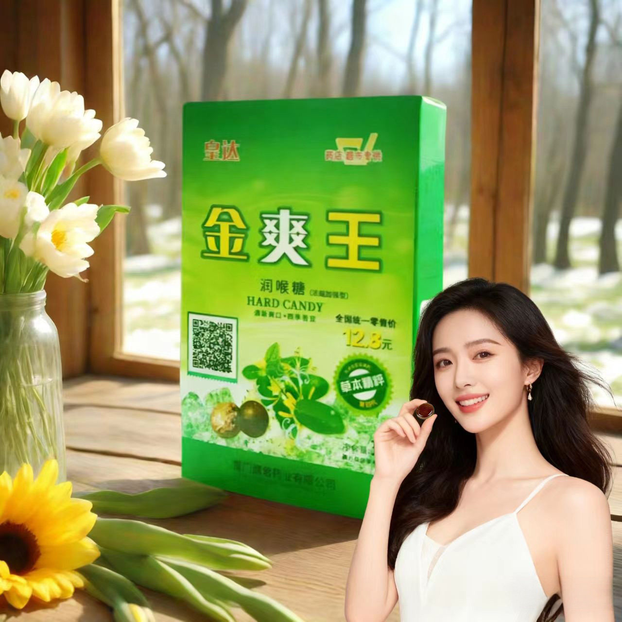 品牌皇达金爽王金银花润喉糖清口甘草含片百果宝罗汉果糖正品包邮