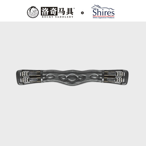 英国Shires W形舞步肚带牛皮肚带防磨马肚肚带洛奇马具 8213035