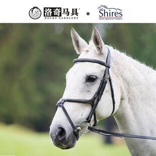 英国Shires-Avignon8字形牛皮防磨水勒缰马鞍配件洛奇马具8218187