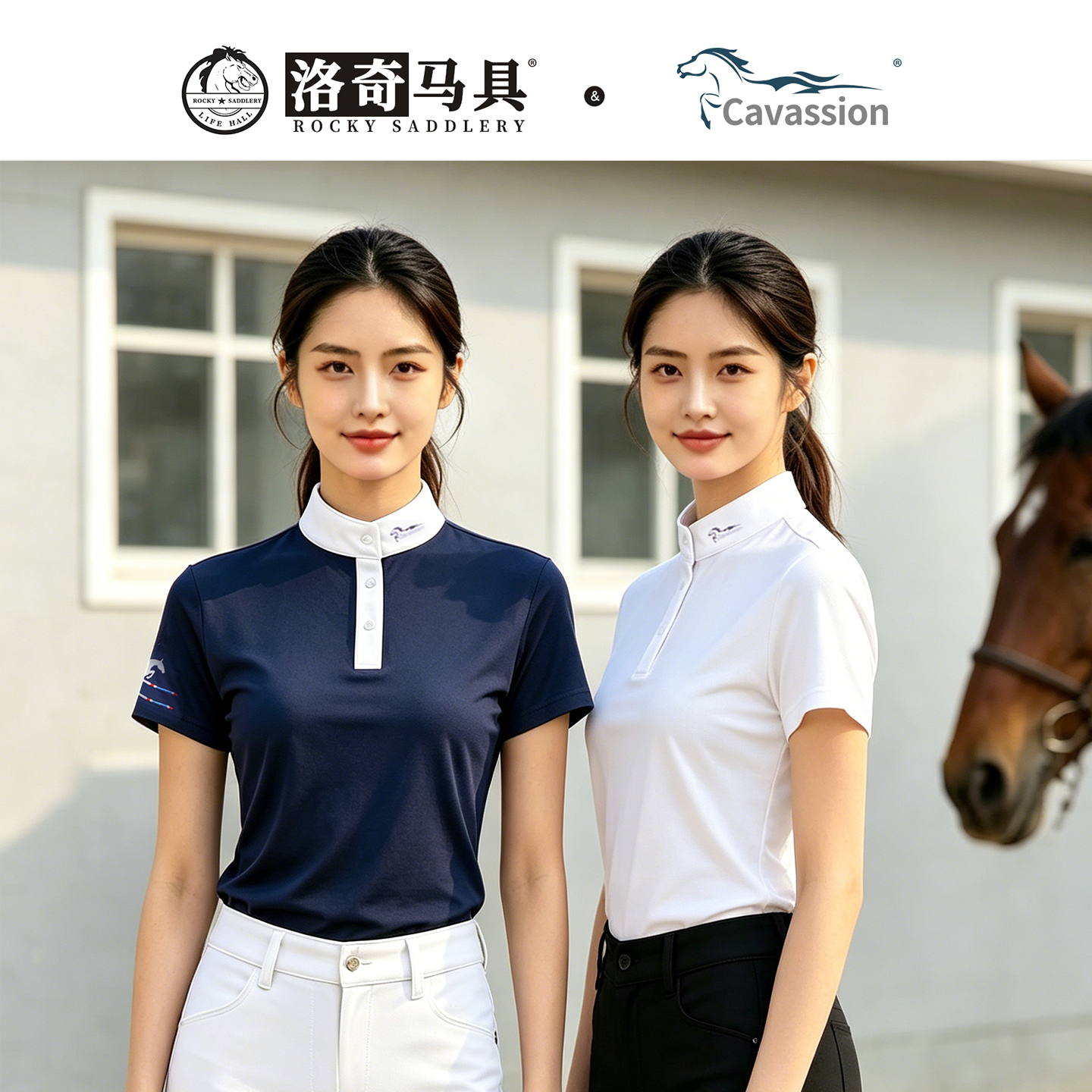 Cavassion夏季马术T恤上衣短袖男女骑士马术服装备洛奇8102066