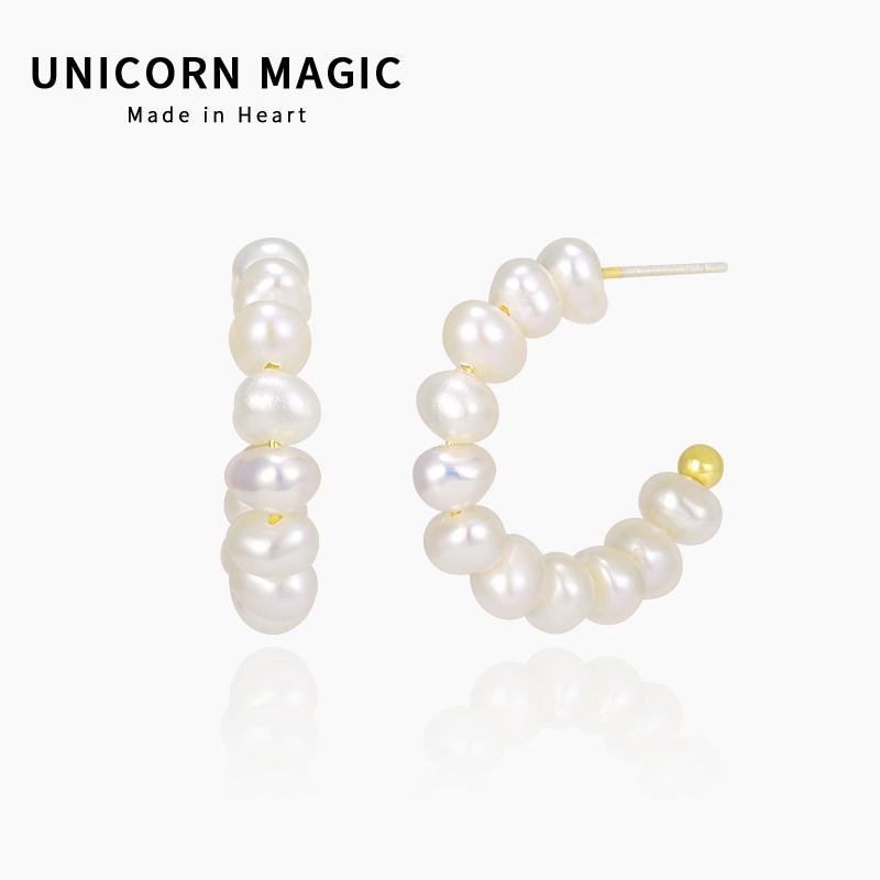 简约珍珠耳圈耳环高级感