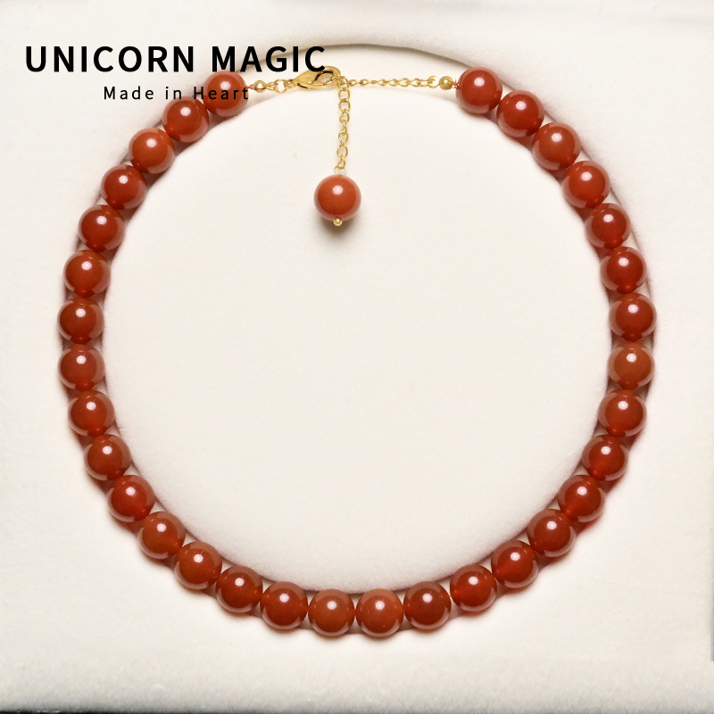 红色玛瑙项链叠戴本命年配饰