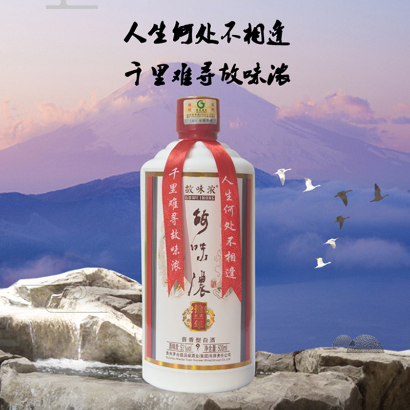 国威酱香酒  故味浓 10年窖藏 酱香型白酒53度 纯粮原浆礼盒装