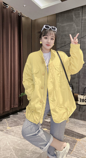 春款时尚新款外套女士韩版休闲宽松百搭中长款防风衣冲锋衣上衣潮
