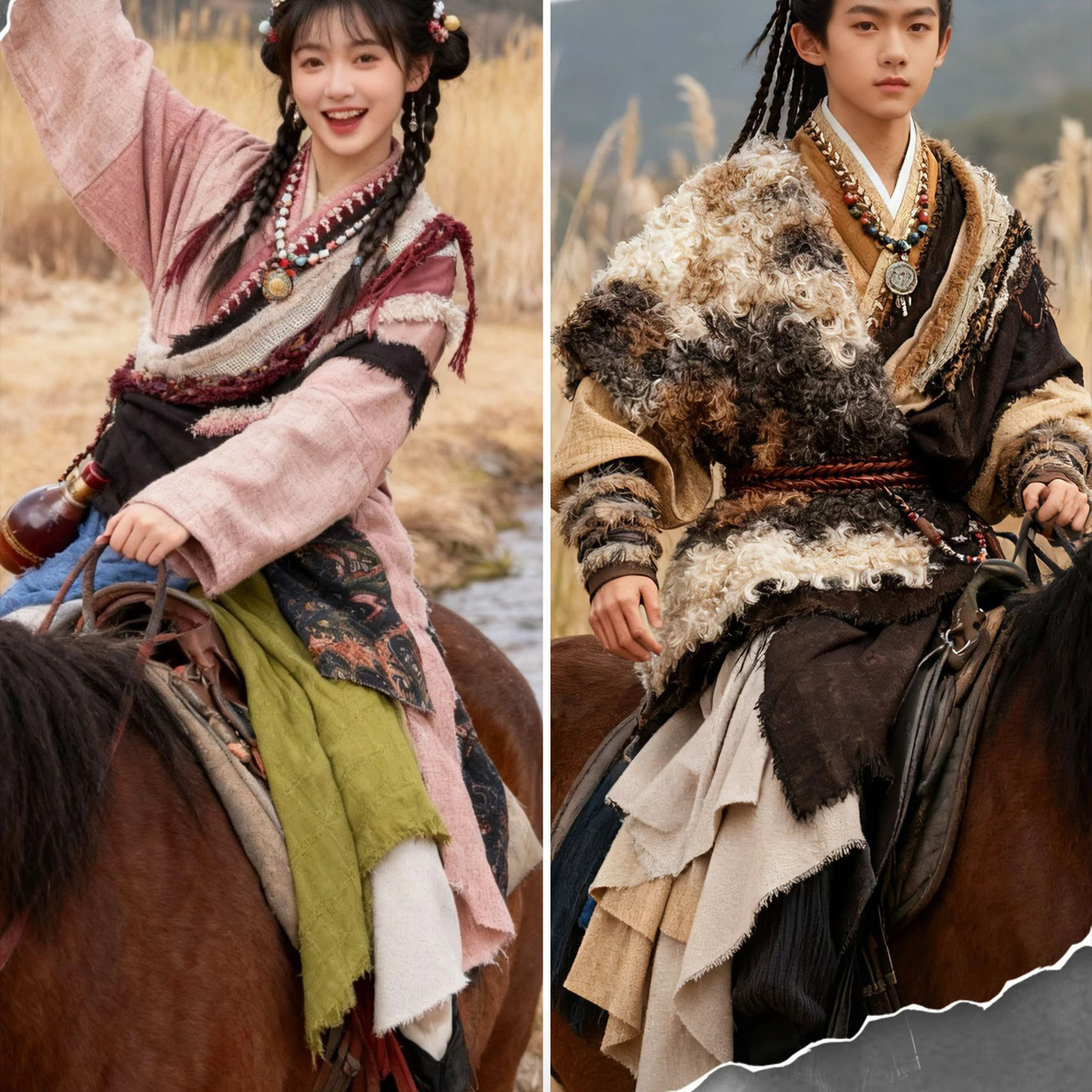 熹言 剪苍秋部落民族破烂流浪汉服古风江湖武侠摄影表演走秀服装