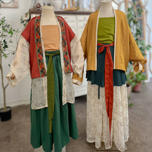 熹言 晒秋种田文女童汉服拍照摄影商女宋制百姓平民国风表演衣服