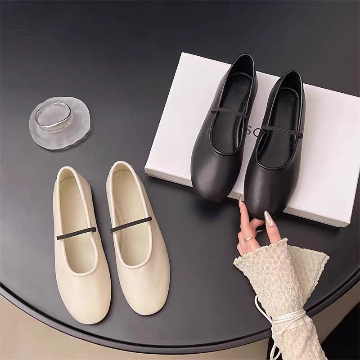 2025新款时尚平底奶奶鞋 舒适简约芭蕾跳舞晚晚同款圆头浅口单鞋