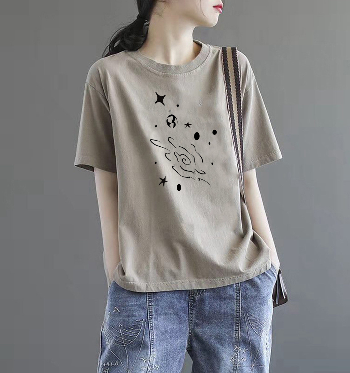 高端大牌捡漏100%纯棉短袖T恤女新款夏季宽松圆领正肩内搭打底衫,女装/女士精品,T恤,淘宝优惠券,粉丝福利购,淘宝优惠卷