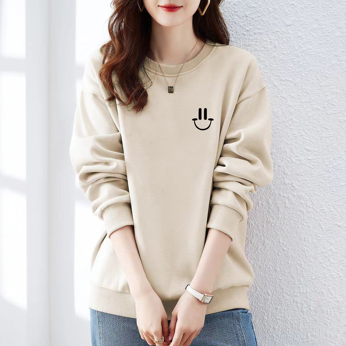 即墨卫衣女小个子加绒加厚外套潮