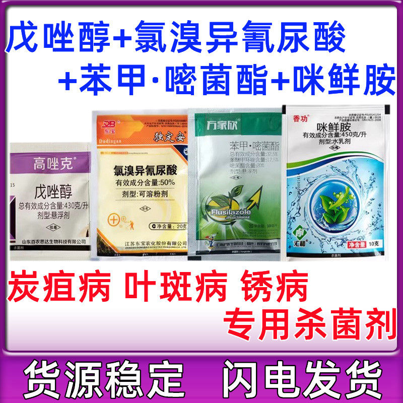 炭疽病锈病专用药大棚蔬菜四季豆角锈病黄瓜叶斑病西瓜杀菌剂农药