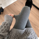 袜女加厚保暖麻花奶咖色打底裤 秋冬季 加绒烟灰色连裤 袜浅灰色丝袜