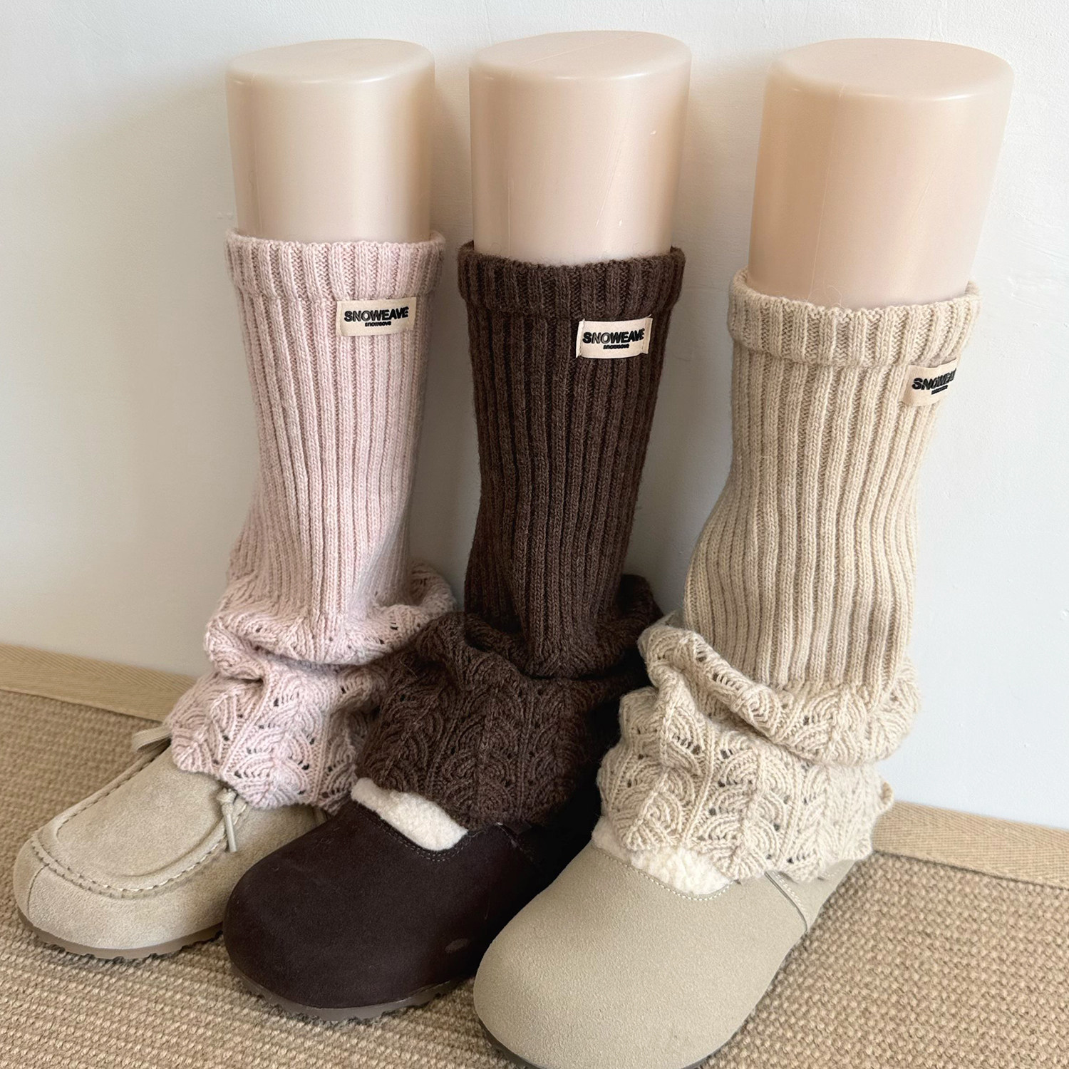 米白色袜套女秋冬加厚灰色中筒袜保暖针织咖啡色腿套jk粉色堆堆袜,女士内衣/男士内衣/家居服,中筒袜,淘宝优惠券,粉丝福利购,淘宝优惠卷