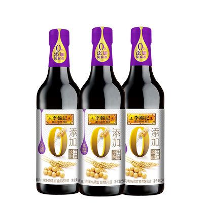 李锦记零添加原酿生抽500ml*3