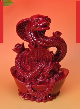 原矿大号朱砂招财摆件雕刻十二生肖客厅蛇形工艺品吉祥物客厅摆件